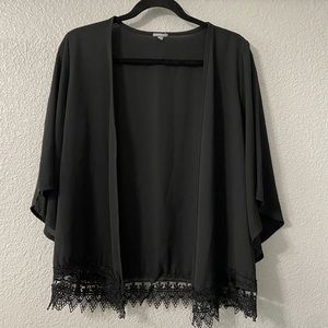 Charlotte Russe black open cardigan